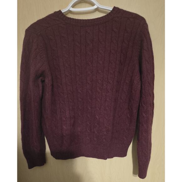 Eddie Bauer Wool Sweater Women’s Lg V-neck Rabbit Blend Vintage Warm Cozy - Picture 6 of 6